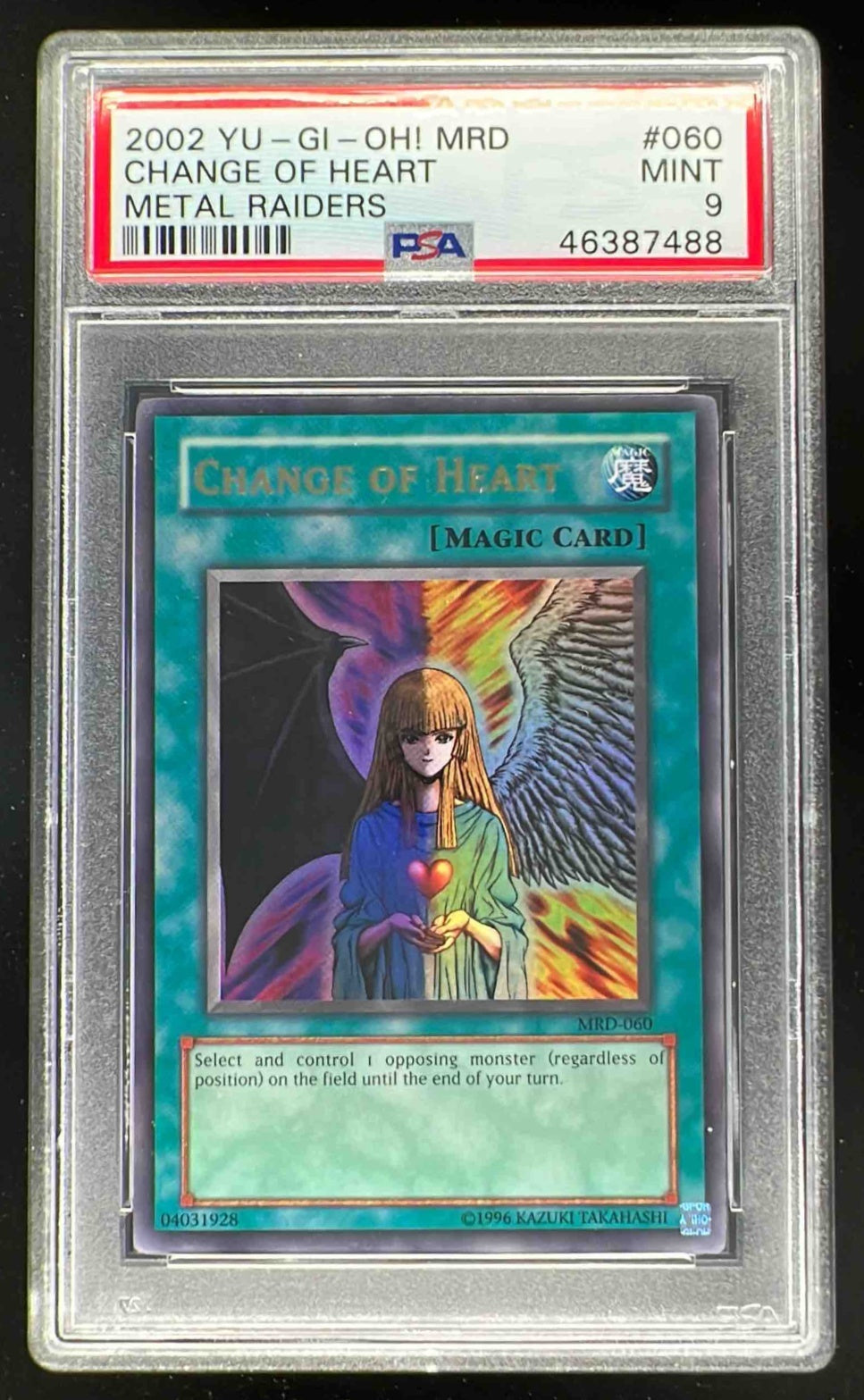 2002 Yu-Gi-Oh! Metal Raiders #MRD-060 Change of Heart PSA 9