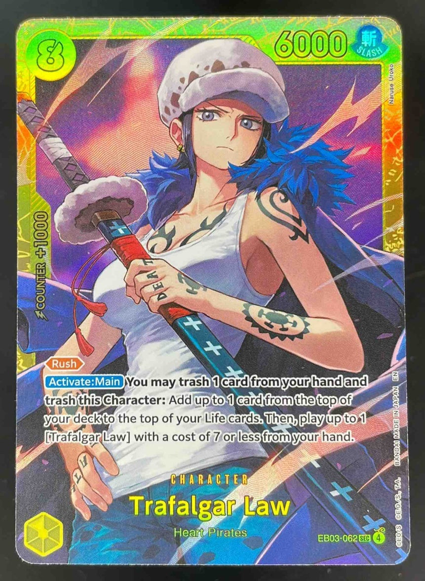 2026 One Piece Heroines Edition Secret Rare #EB03-062 Trafalgar Law