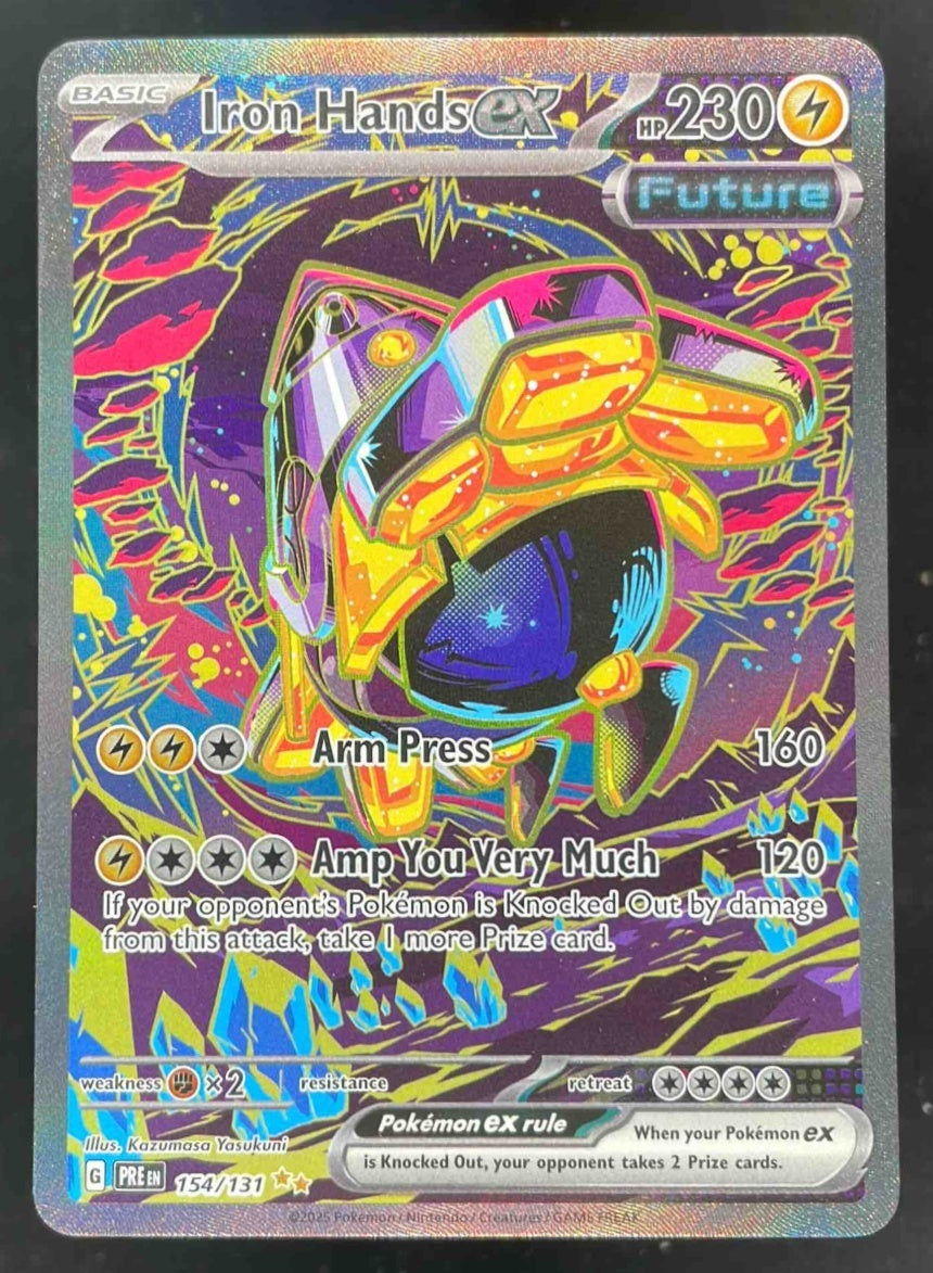 2025 Pokemon Prismatic Evolutions #154/131 Iron Hands ex