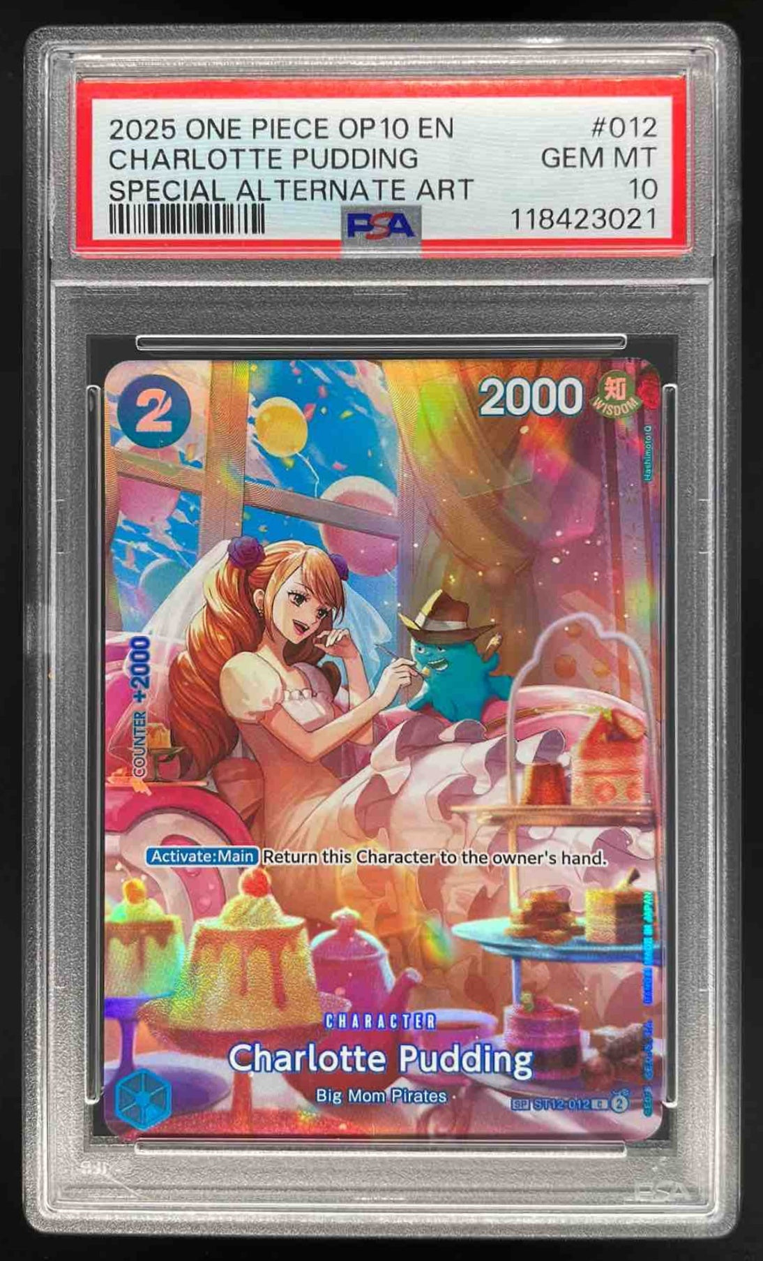 2025 One Piece OP10 EN #012 Charlotte Pudding Special Alternate Art PSA 10
