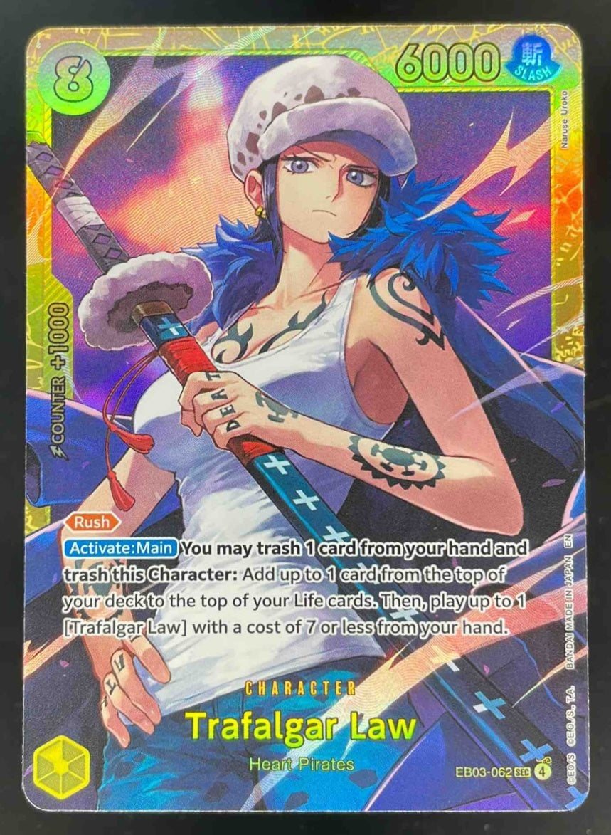 2026 One Piece Heroines Edition Secret Rare #EB03-062 Trafalgar Law
