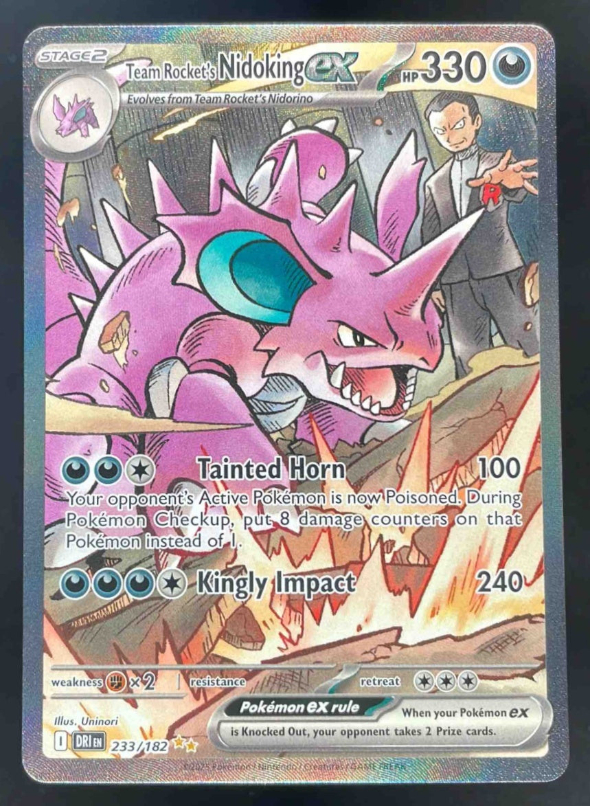 2025 Pokemon Destined Rivals #233/182 Team Rocket's Nidoking ex