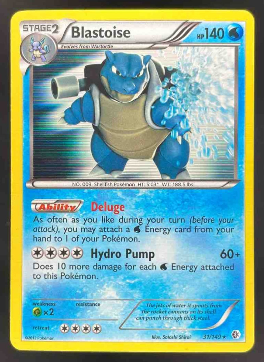 2012 Pokemon Black & White Boundaries Crossed Promos #31/149 Blastoise Holo