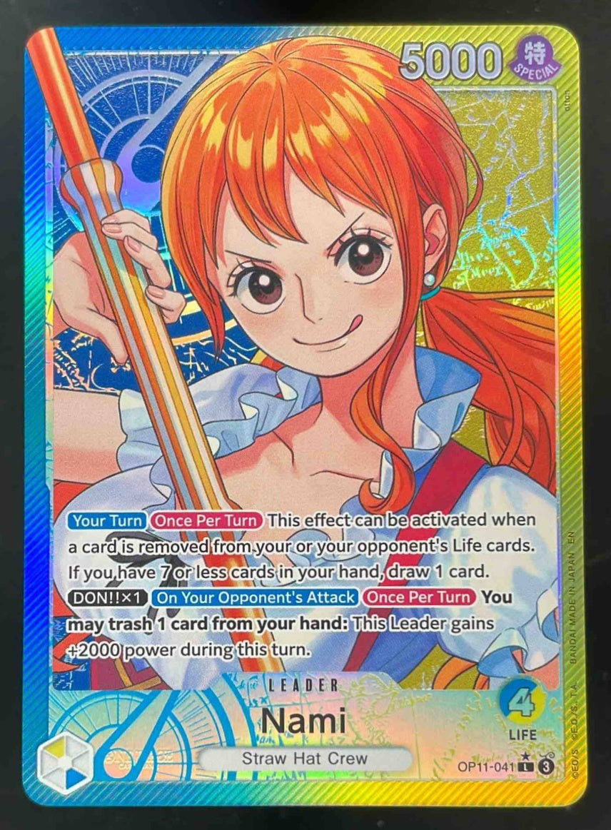 2025 One Piece A Fist of Divine Speed Leader #OP11-041 Nami Alternative Art