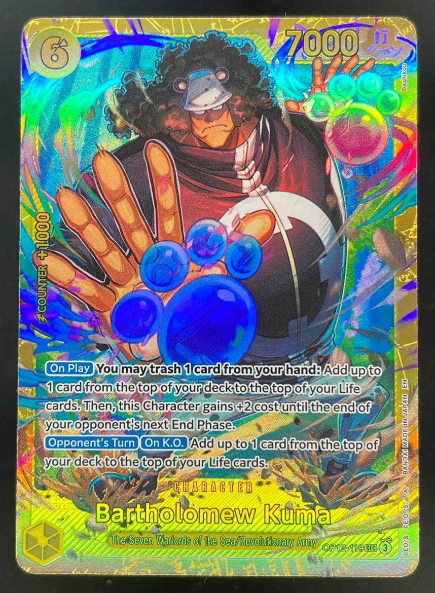 2025 One Piece Legacy of the Master #OP12-119 Bartholomew Kuma Secret Rare