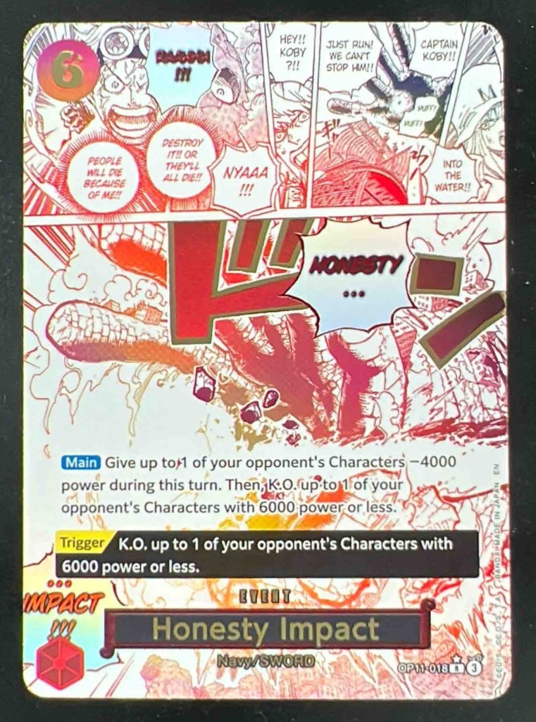 2025 One Piece OP11 EN Alternate Art #018 Honesty Impact