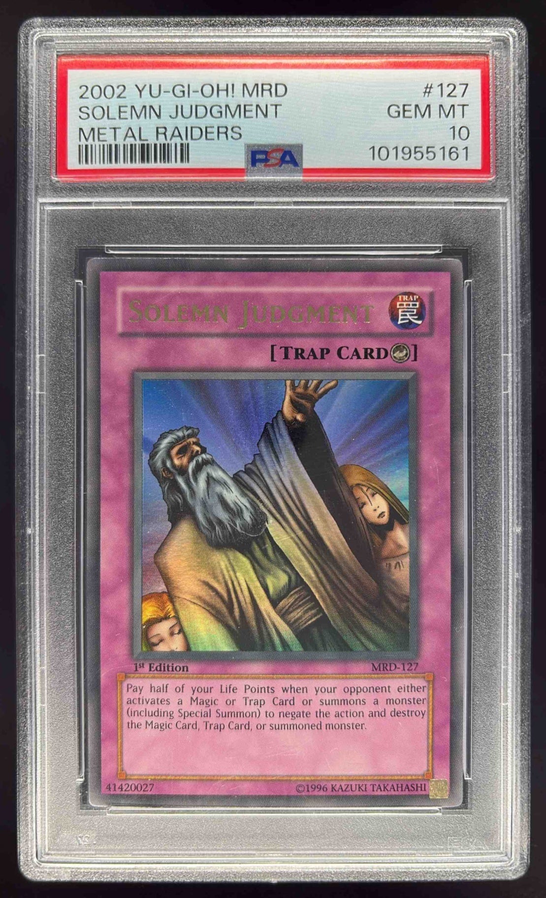 2002 Yu-Gi-Oh! MRD Metal Raiders #127 Solemn Judgment PSA 10