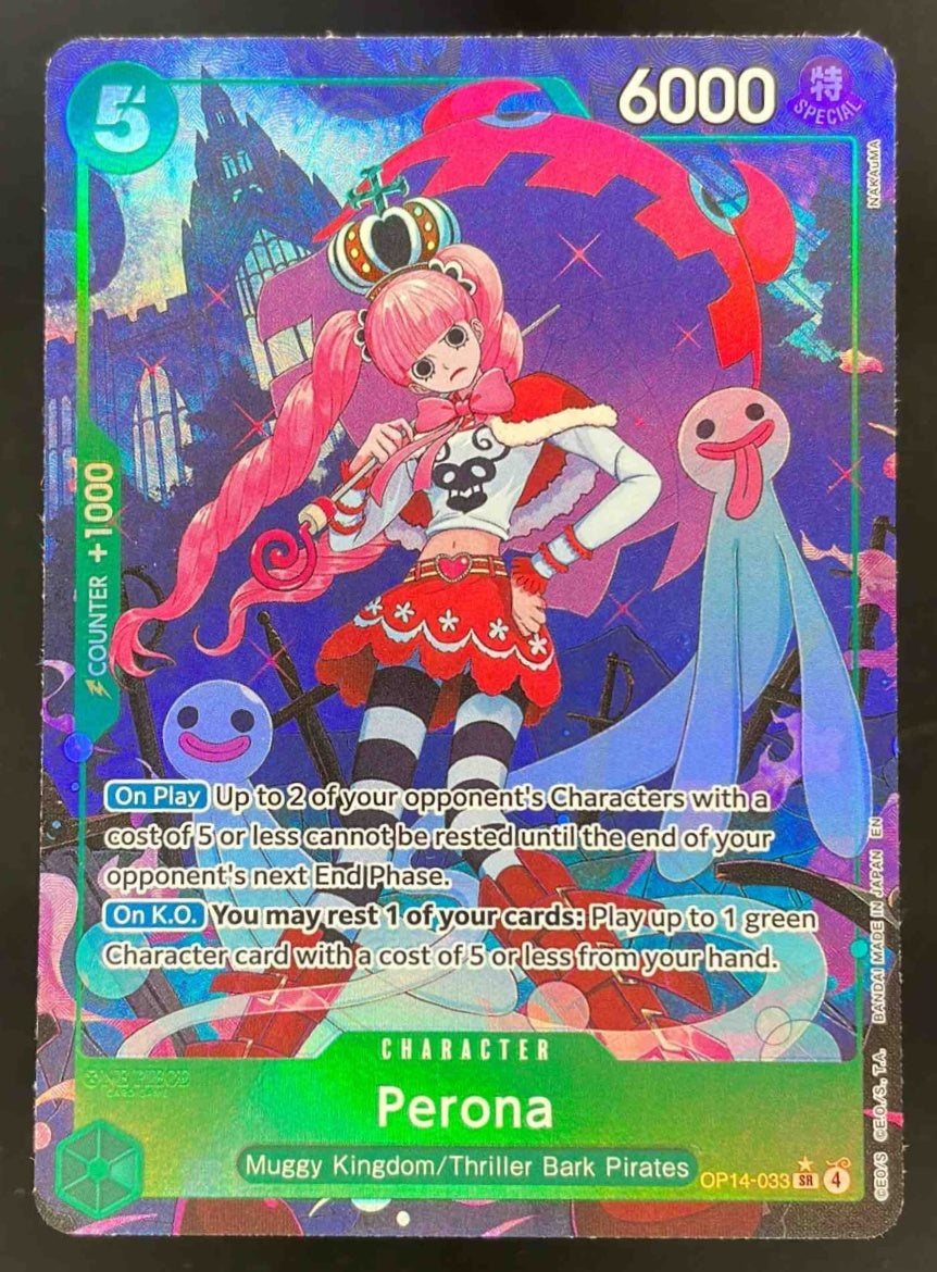 2026 One Piece Azure Sea's Seven Super Rare #OP14-033 Perona