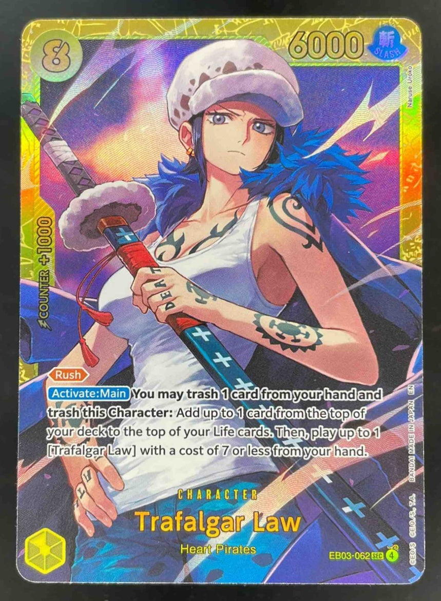 2026 One Piece Heroines Edition Secret Rare #EB03-062 Trafalgar Law