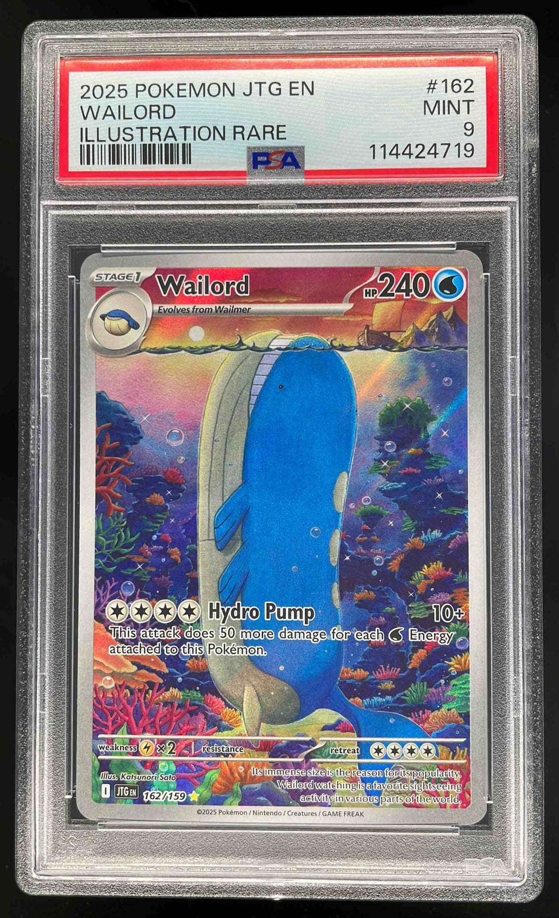 2025 Pokemon Journey Together #162/159 Wailord PSA 9
