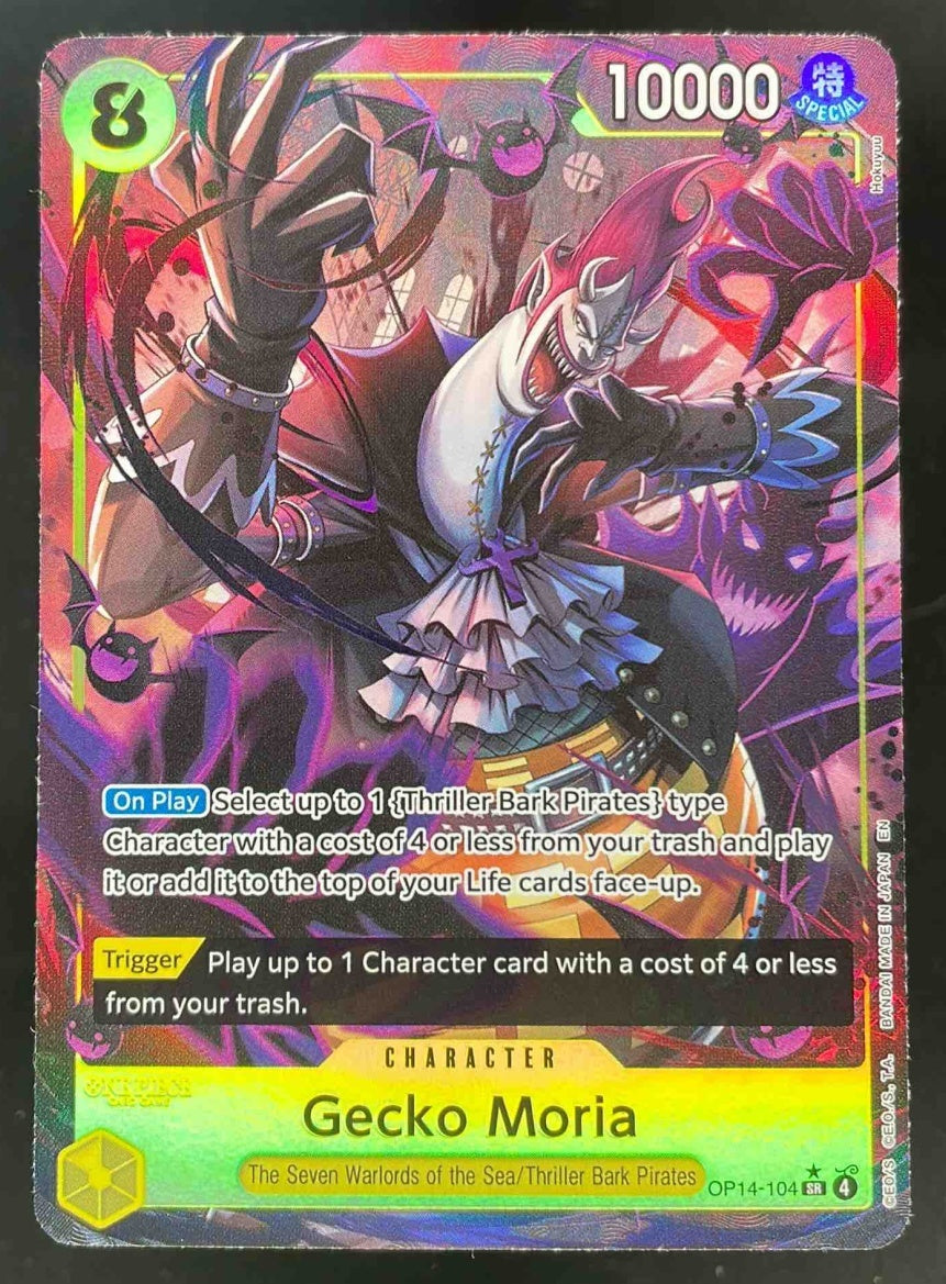 2026 One Piece Azure Sea's Seven Super Rare #OP14-104 Gecko Moria