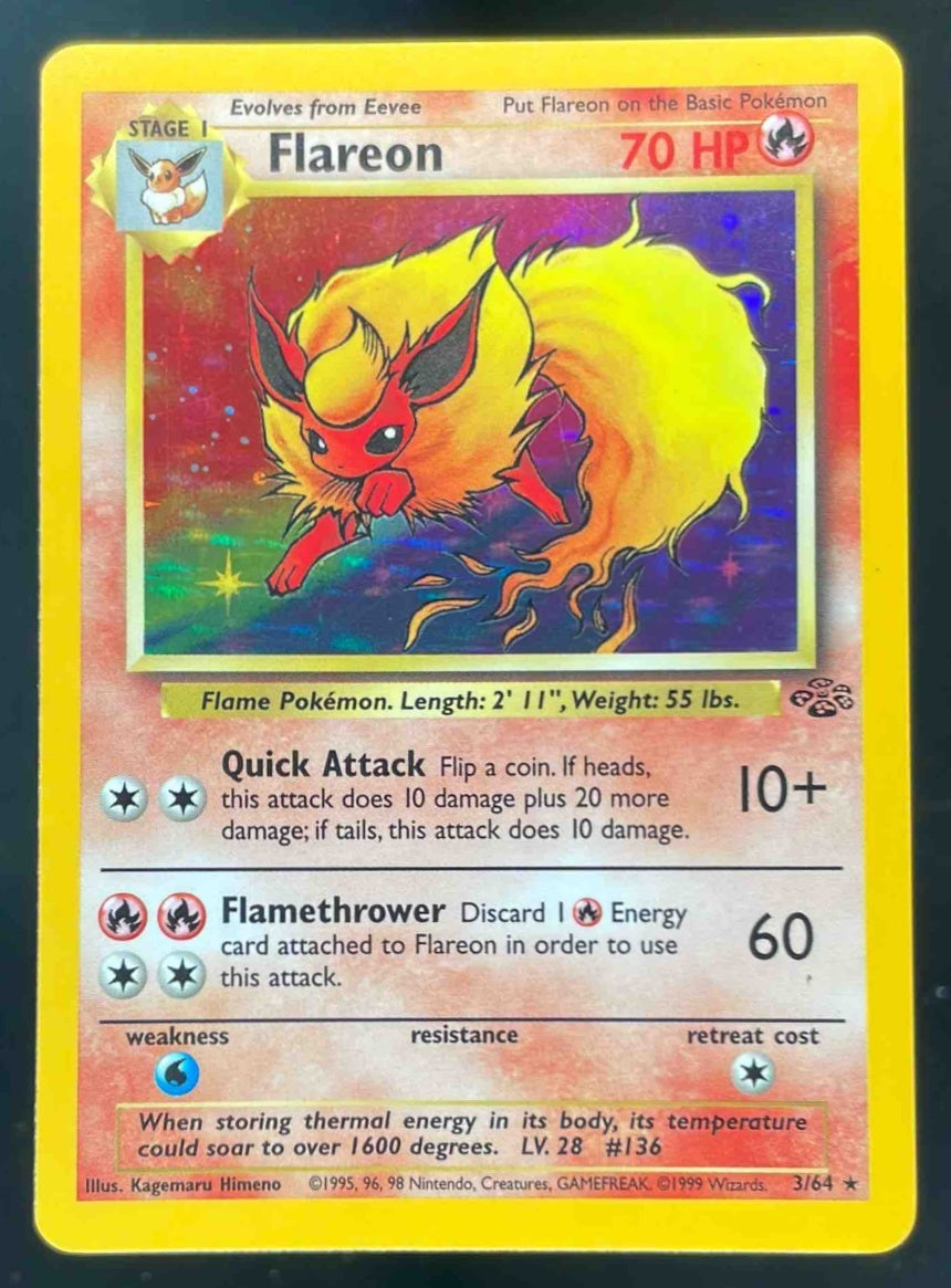 1999 Pokemon Jungle #3/64 Flareon
