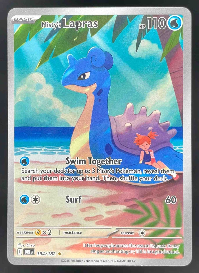 2025 Pokemon Destined Rivals #194/182 Misty's Lapras