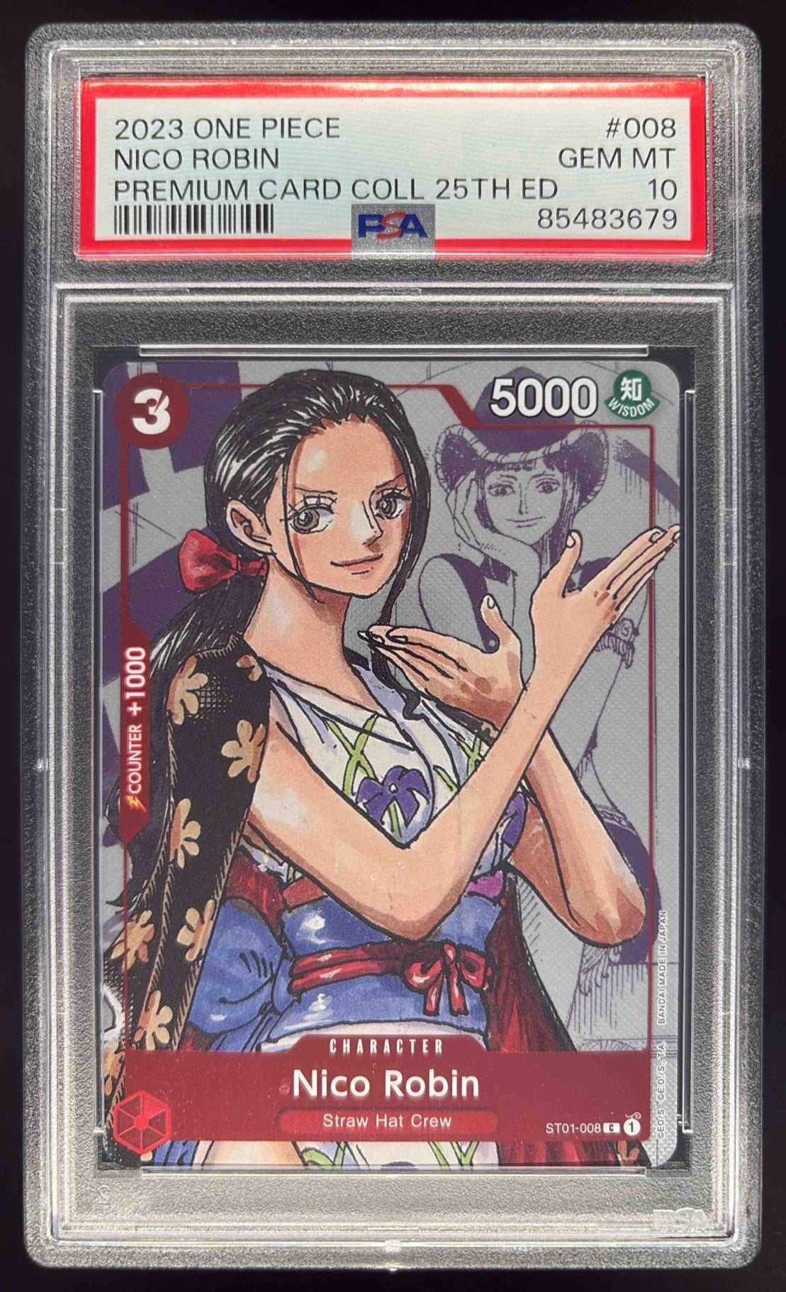 2023 One Piece Premium Card Collection 25th Edition #008 Nico Robin PSA 10