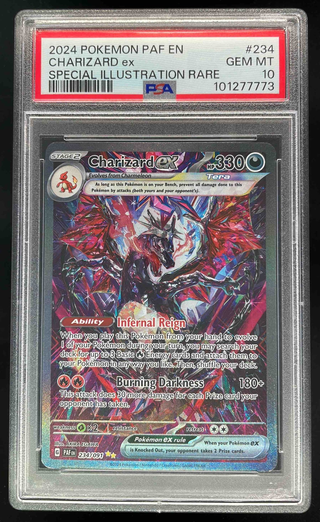 2024 Pokemon Paldean Fates #234/091 Charizard ex PSA 10