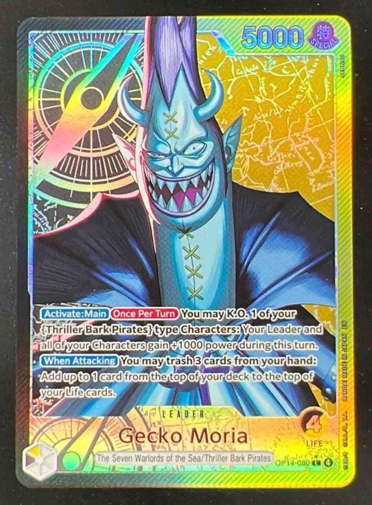 One Piece Gecko Moria - OP14-080 Alternate Art - The Azure Sea's Seven OP14