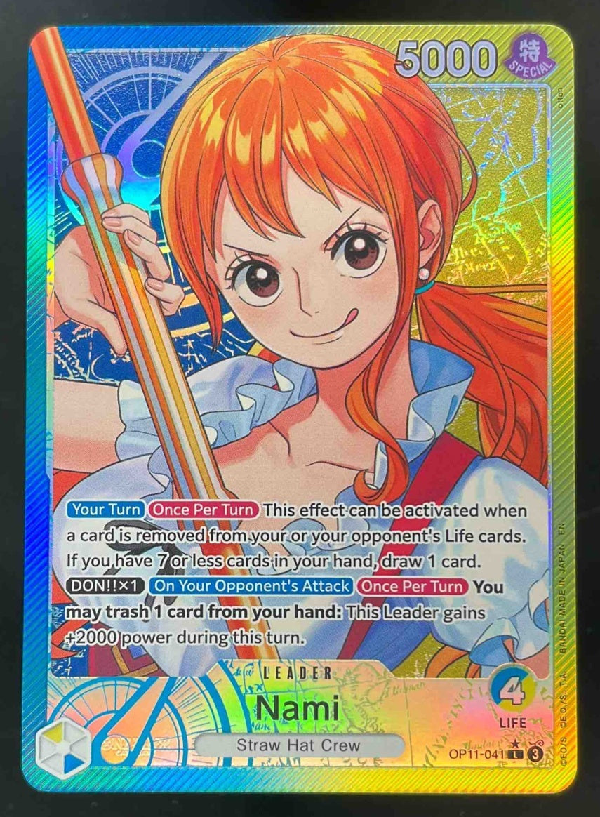 2025 One Piece A Fist of Divine Speed Leader #OP11-041 Nami Alternative Art