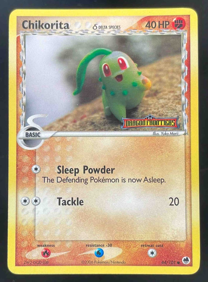 2006 Pokemon EX Dragon Frontiers Reverse Holos #44/101 Chikorita Delta Species
