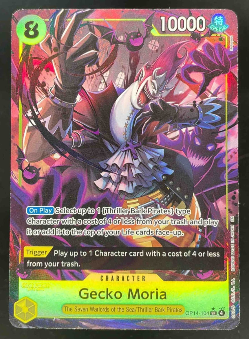 2026 One Piece Azure Sea's Seven Super Rare #OP14-104 Gecko Moria