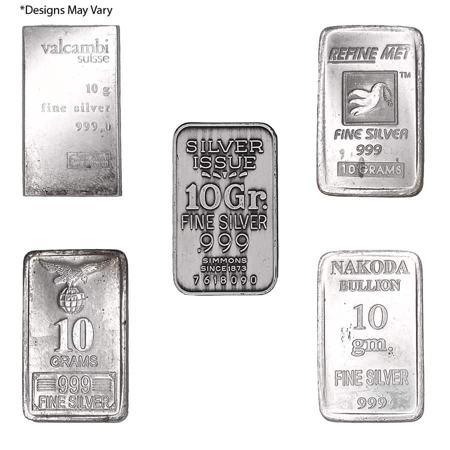 10 Gram Generic Silver Bar .999 Fine