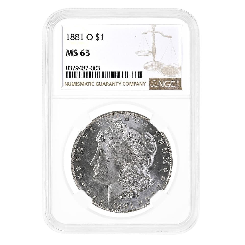 1881-O Morgan Silver Dollar $1 NGC MS 63
