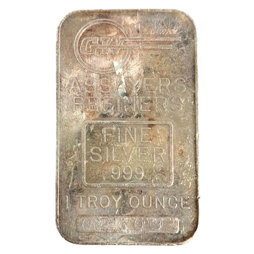 1 oz Gold Way Vintage Silver Bar .999 Fine