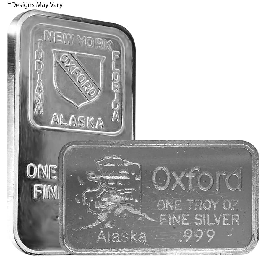 1 oz Oxford Silver Vintage Bar .999+ Fine