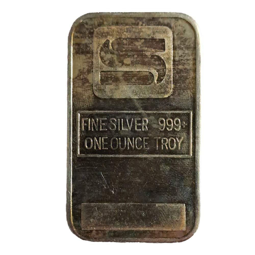 1 oz Simmons Refco Silver Bar .999+ Fine