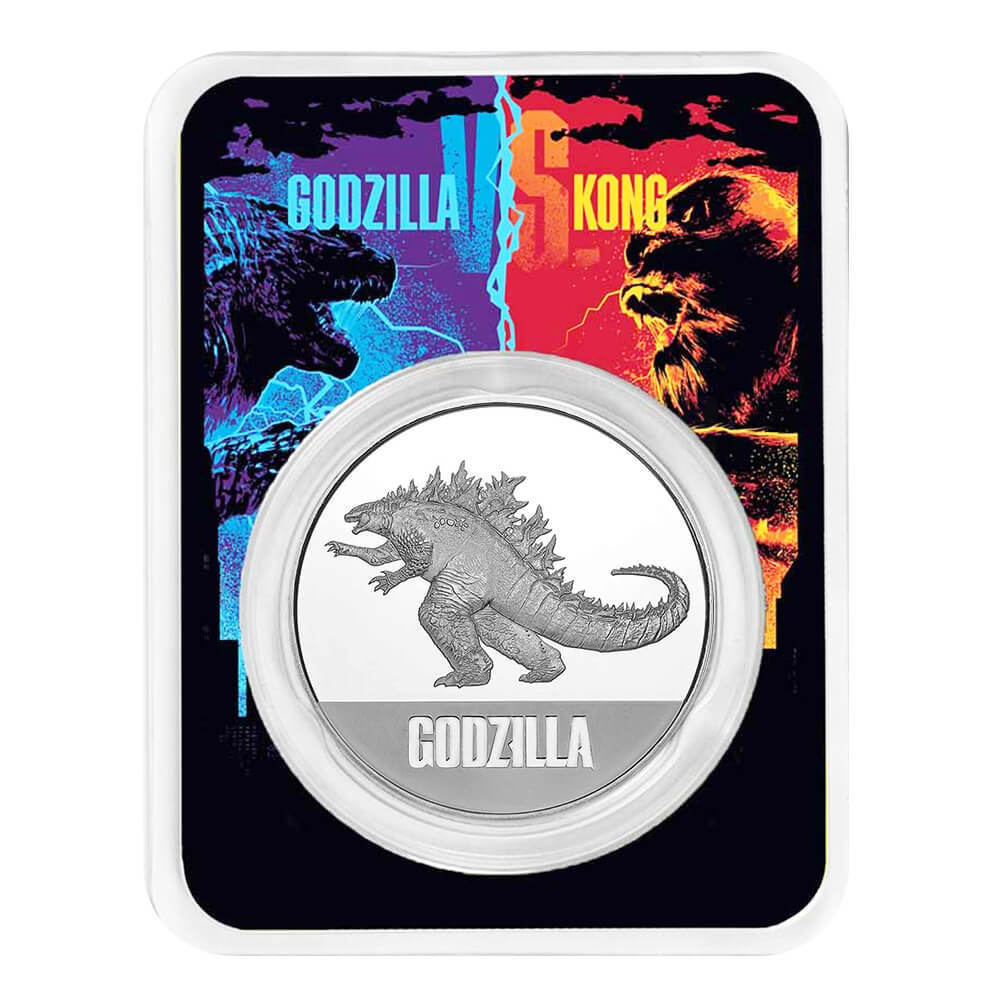 2021 Niue 1 oz Godzilla Silver Coin (in TEP)