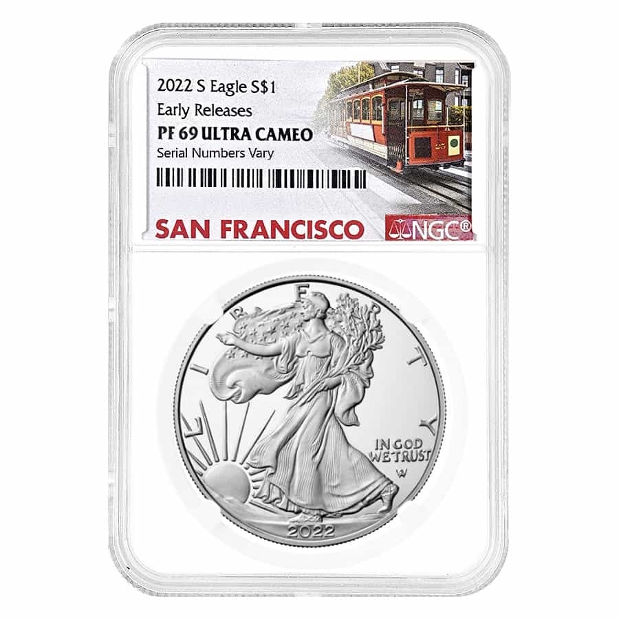 2022-S 1 oz Proof Silver American Eagle NGC PF 69 ER (SF Label)
