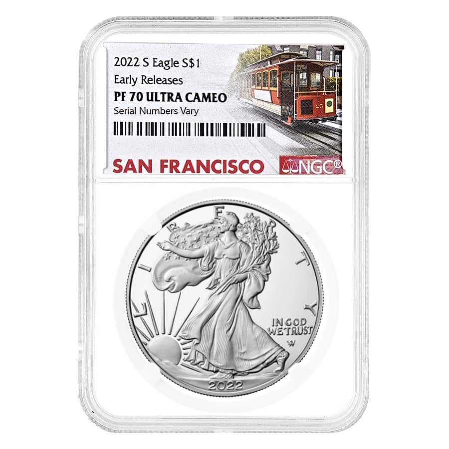 2022-S 1 oz Proof Silver American Eagle NGC PF 70 ER (SF Label)