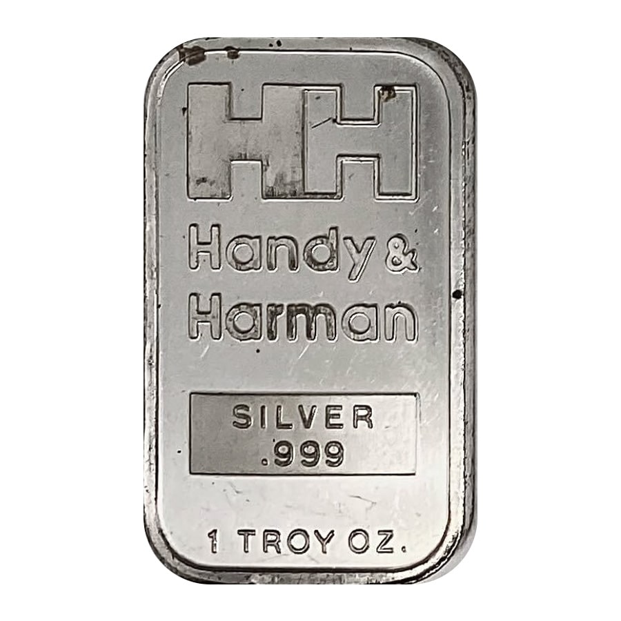 1 oz Handy & Harman Silver Bar .999 Fine