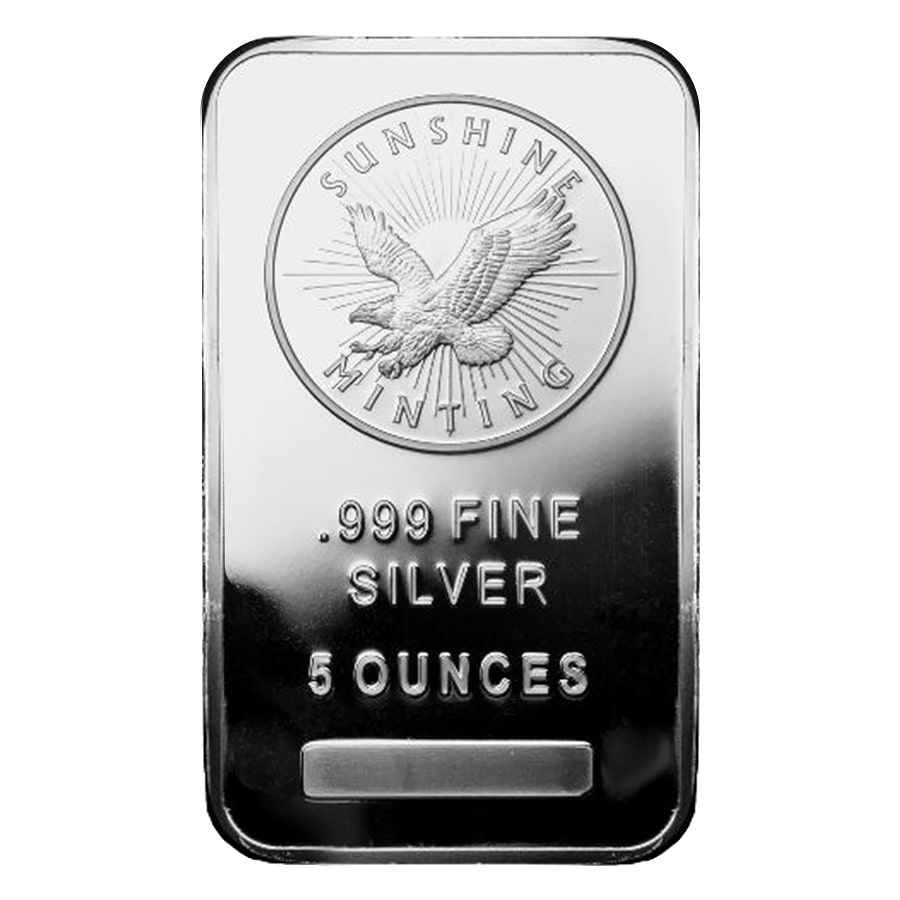 5 oz Silver Sunshine Mint Bar .999 Fine