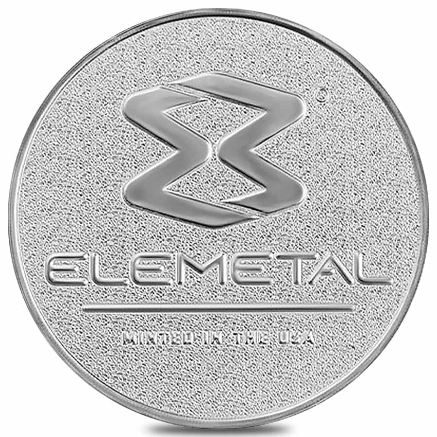 1 oz Elemetal Silver Round .999 Fine