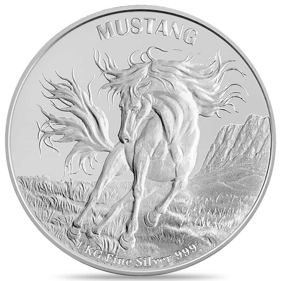 2024 Tokelau 1 Kilo Mustang Silver Coin .999 Fine