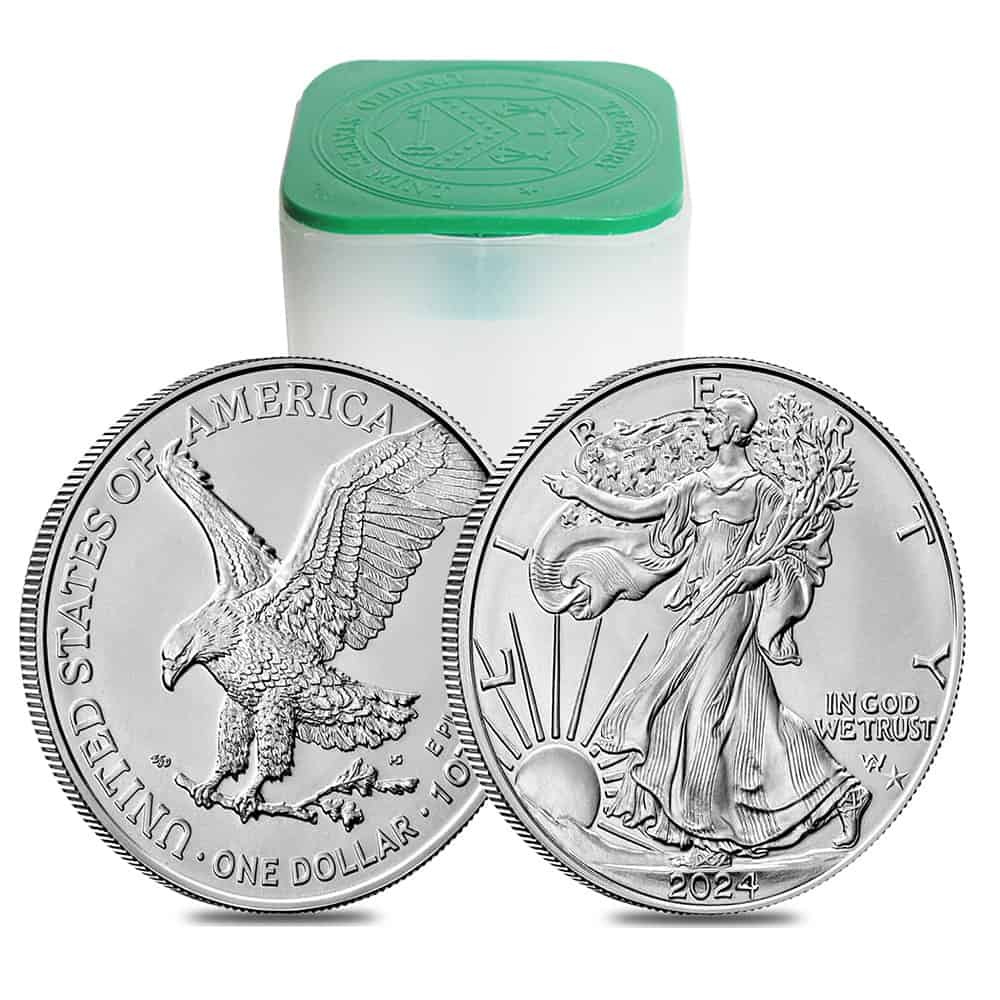 Roll of 20 - 2024 Star Privy 1 oz Silver American Eagle $1 Coin BU