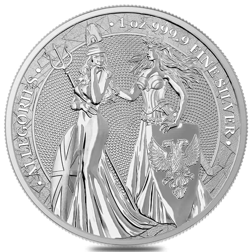 2019 1 oz Britannia & Germania The Allegories Silver Coin