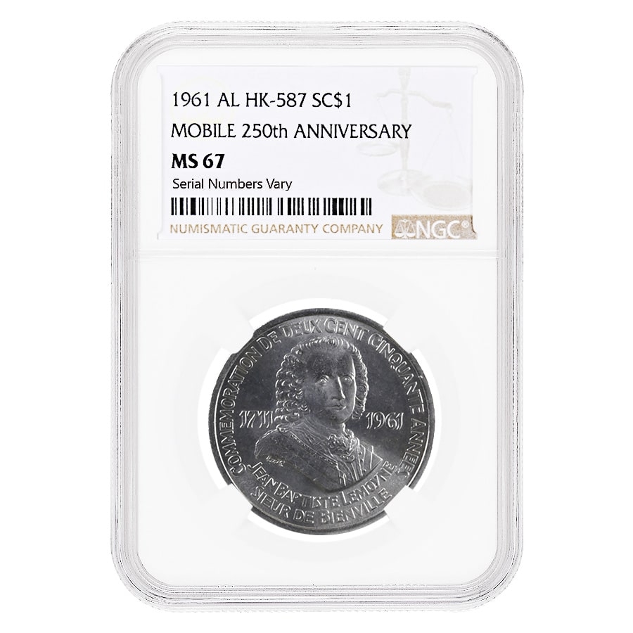 1961 HK-587 Mobile Alabama Silver So Called Dollar NGC MS 67
