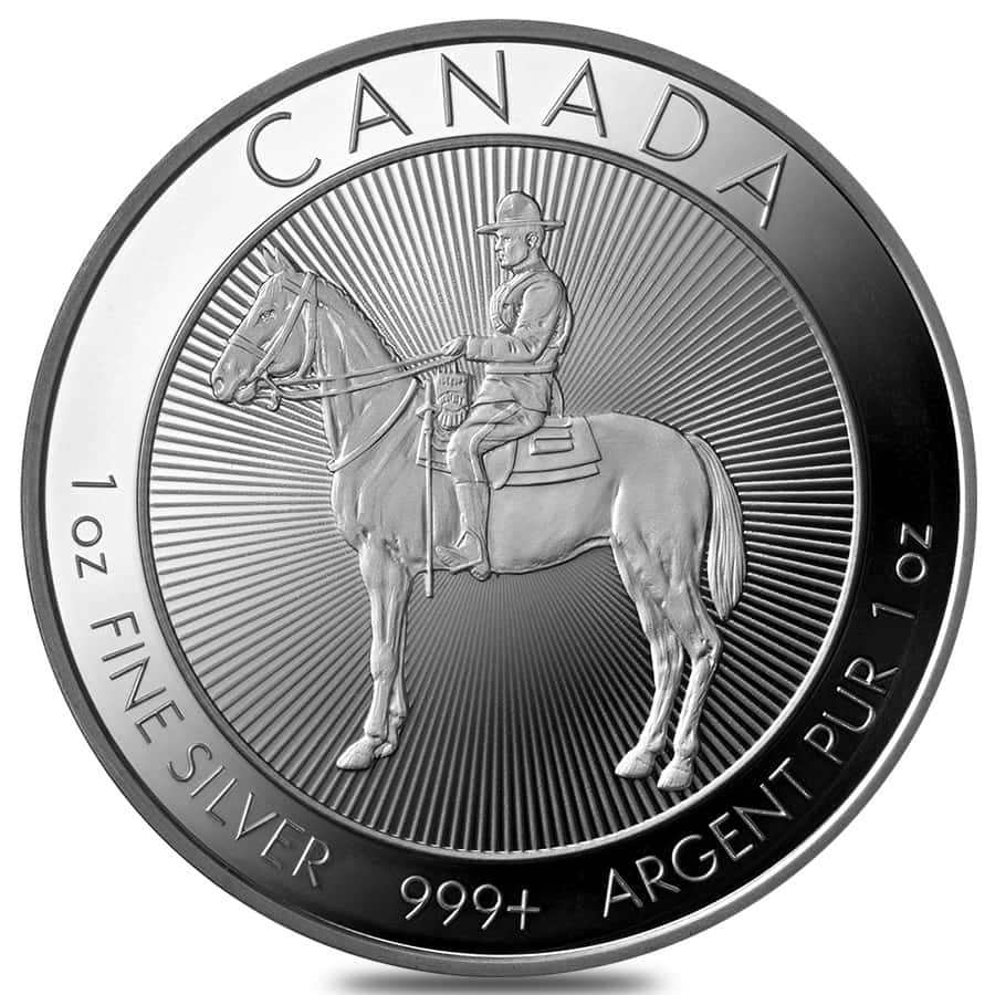 1 oz Argentia Royal Canadian Mounted Police Silver Round .999 Fine