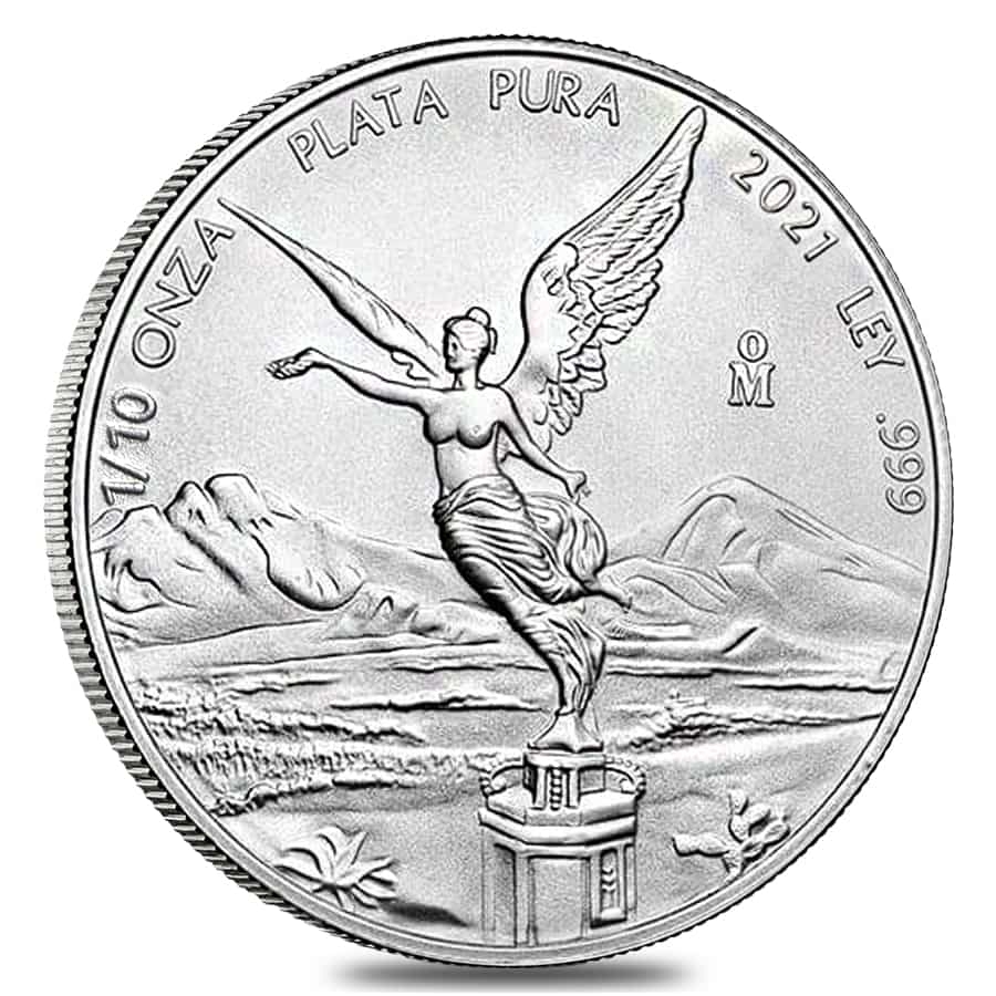 2021 1/10 oz Mexican Silver Libertad Coin .999 Fine BU