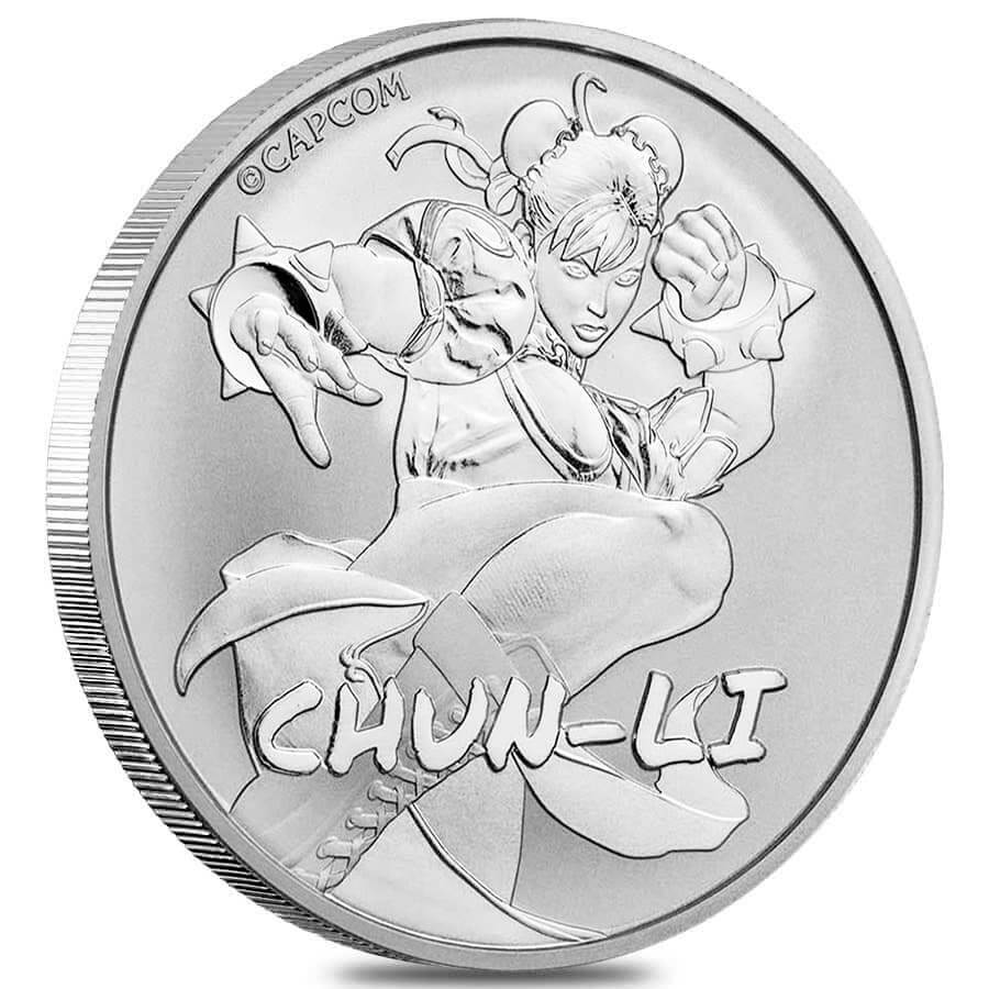 2022 1 oz Tuvalu Chun-Li Street Fighter™ Silver Coin BU