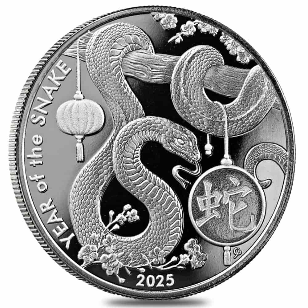 2025 1 oz Asahi Lunar Snake Silver Round .999 Fine