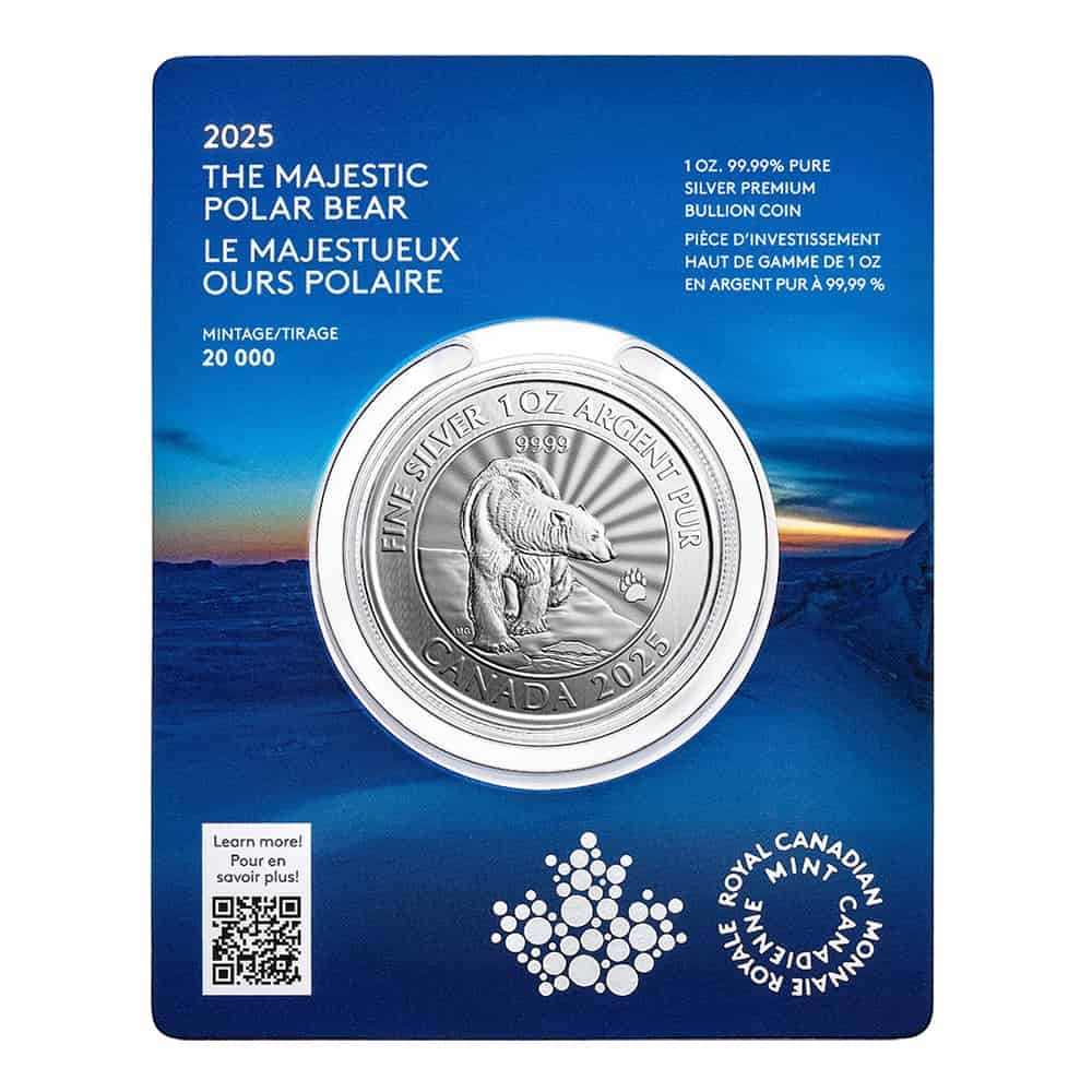 2025 Canada 1 oz The Majestic Polar Bear Silver Coin