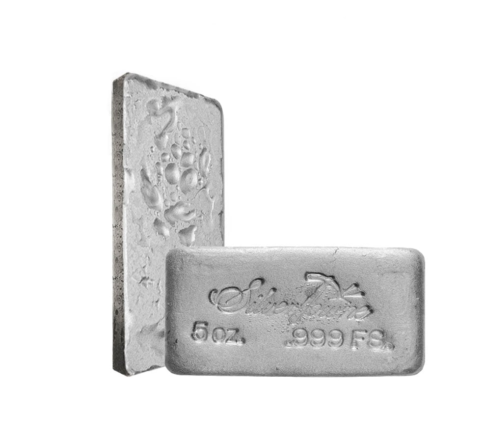 5 oz SilverTowne Poured Silver Bar .999 Silver
