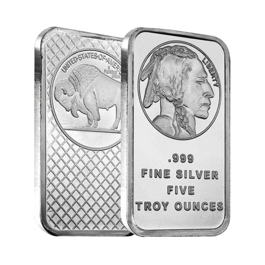 5 oz SilverTowne Buffalo Silver Bar .999 Fine