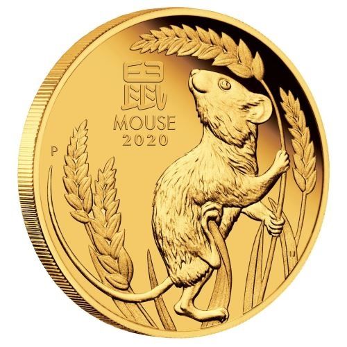 2020 Australia 1 oz Gold Lunar Mouse Coin (BU)