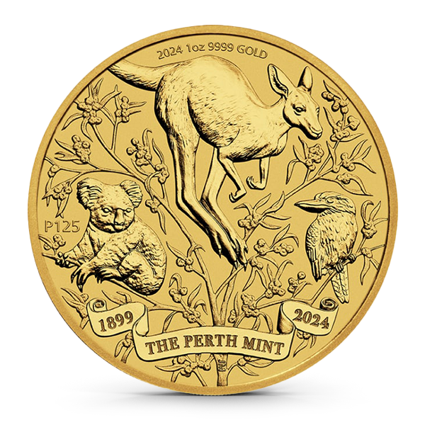 2024 Australian 1 Oz The Perth Mint's 125th Anniversary .9999 Gold BU Coin