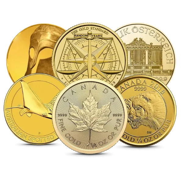 1/4 Oz Sovereign Minted Gold Coins - Random Dates/Designs @ Spot | Limit 1 Per Household