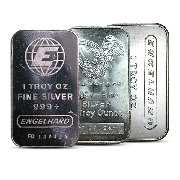 1 Oz Silver Bar - Engelhard (Various Design)