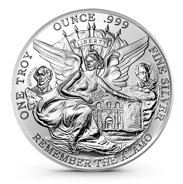 1 oz Silver Round | GSM Texas Centennial Remember the Alamo (New)